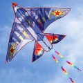 Outdoor Ports Kids Cartoon Airplane Kite Generic Creative Fighter Plane Kites Flying Game Easy Flying Colorful Triangle Kite. 