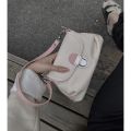 Xiaohongshu same style 2023 Niche new style 2 Shoulder Strap Retro Lock Soft Leather Underarm Bag Shoulder Crossbody Soft Leather Bag. 