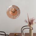 Islamic Quartz Acrylic Wall Clock Pendulum Muslim Living Room Decoration Art Indoor Wall Clock Pendant(Rose Gold).