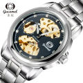The new model launches the ancient camel men's automatic mechanical watch, the Korean version of the business double-sided openwork fashion men's watch.