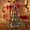 Foldable Christmas Tree 6 ft Tree for Indoor Office Decor. 