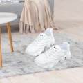 Women Casual Shoes Women Trainers Nonslip Breathable Low Top Chunky Platform Sneakers for Women for Walking Casual Outdoor Female Women , White, 39.
