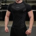 Quick Drying Running T-shirt Sport Shirt Gym Tight Fitting T-shirt Man Training T shirts Fitness Top Oversized Y2K Clothing. 