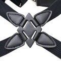 【3C VictoryEagle】Wide Adjustable Four Clip-on X- Back Braces Suspenders.