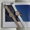NAIDU Niche Color-block Disc Silicone Band Watch Women's Student Simple Small Fresh and Casual Mori College Style.