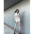 Stylish Temperament Long Sleeves Coat High Waist Slimming Half Body Short Skirt2023Spring New Korean Style Two-Piece Women's Clothing.