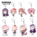 Cute Game Anime Keychain Cartoon Figure Sayori Yuri Natsuki Monika Acrylic Bag Pendant Boy Girl Key Chain Ring Jewelry Kids Gift.