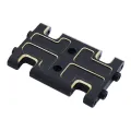 GC Mid Gear Box Skid Plate All Brass Black Coating Gear Box Bottom Plate Compatible For Axial 1/24 Ax24 Car Truck Metal Upgrade Parts. 