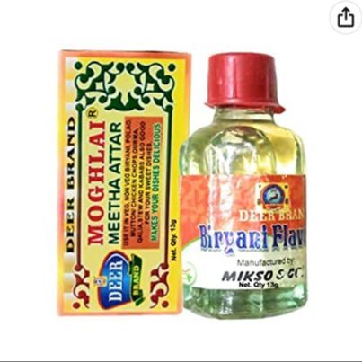 DEER BRAND MOGHLAI Meetha Attar Mitha + Mughlai Biryani Flavor Attar 13g