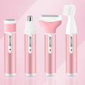 Kemei KM-6637 Multifunctional 4 in 1 Rechargeable woman body shaver Beard Eyebrow, Nose Trimmer set Female Electric shaver. 