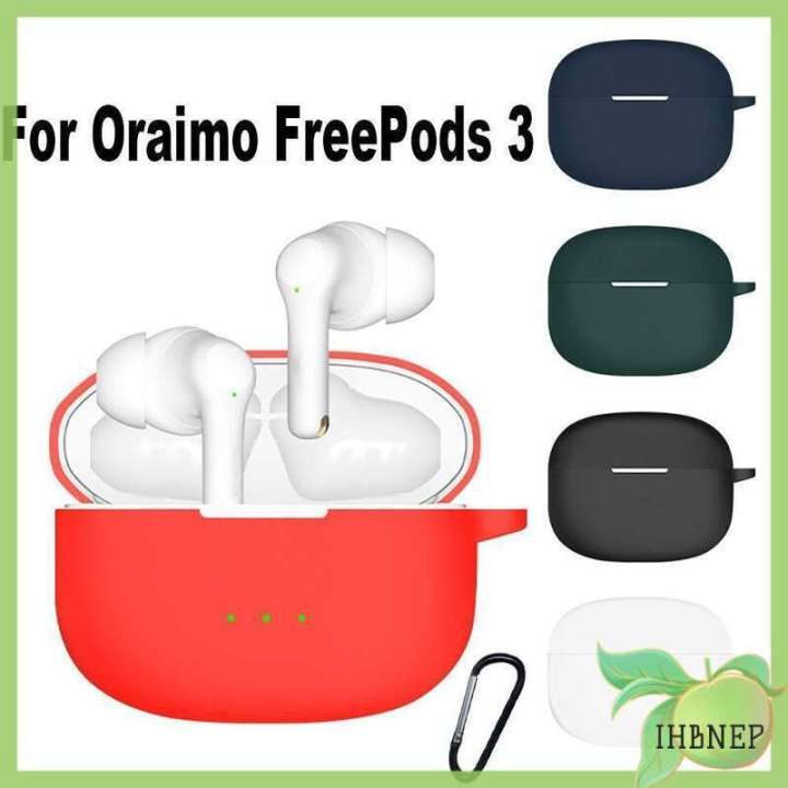 IHBNEP Anti-Fall Earphone Dustproof Silicone Bluetooth Headphone Protective Case Colorful Mini Wireless Earbuds Accessories for Oraimo FreePods 3
