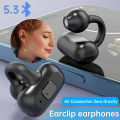 TWS Bluetooth 5.3 Ear Clip on Headphones Wireless Earphones HiFi Stereo Noise Reduction Headset Low Latency Earphone Earclip. 
