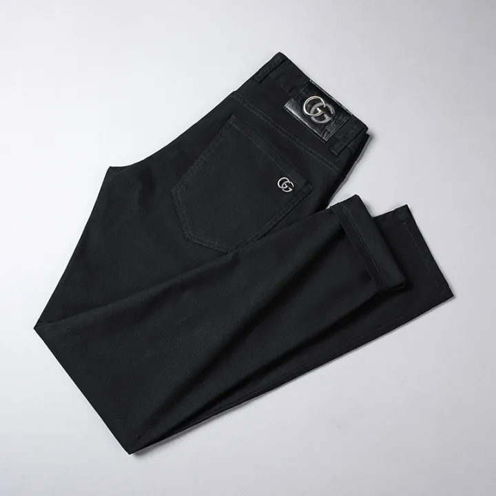 White%20Men's%20Jeans%20Four%20Seasons%20Affordable%20Luxury%20Fashion%20Pants%20Slim%20Straight%20Stretch%20Trousers%20Trendy%20Men's%20Pants%20-%20Image%204