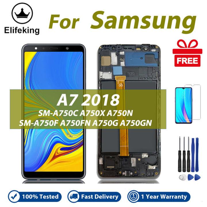 LCD With Frame For Samsung Galaxy A7 2018 A750 A750F A750G