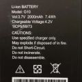 Symphony G10 Mobile Battery 2000 mAh. 