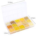 1 Set/Box Multicolor Rice Beads and Tube Beads For DIY Jewelry Making. 