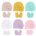 Baby Girl Hat Gloves Set Cotton Newborn Beanie for Girls Accessories Baby Cap Toddler Infant Bonnet Hats New Born Gift.