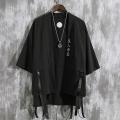 Summer Men's Haori Cardigan Kimono Shirt Samurai Japanese Clothing Robes Loose Yukata Shirts Streetwear Asia Japanese Clothes.