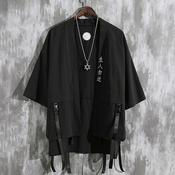 Summer Men's Haori Cardigan Kimono Shirt Samurai Japanese Clothing Robes Loose Yukata Shirts Streetwear Asia Japanese Clothes
