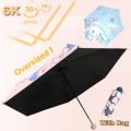 Sanrio Automatic Umbrella Cinnamoroll Kuromi Sunny Rain Dual Use Cinnamoroll Kuromi Folding Black Coated Bumper Fabric Gift. 