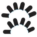 18-Pin Carbon Fiber Finger Sleeves for PUBG Mobile Games Contact Screen Finger Sleeves(48 Pcs). 