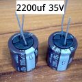 2Pcs- 2200uF 35V RADIAL Electrolytic Capacitor 2200uF 35V Radial Polarized Aluminum Electrolytic Capacitors 2 Pin Leads Connections Leg.