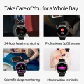 QCY GT2 Smart Watch 1.43inch AMOLED Display Zinc Alloy Watch Frame Bluetooth Calling Playback 24 Hours Rate & Sleep Monitor100+ Sports Modes Smartwatch for Men and Women. 