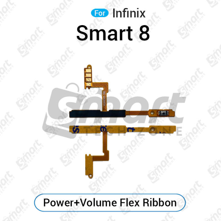 Infinix Smart 8 Power on / off Switch Button Side Volume Up Down Buttons Flex Cable Replacement Parts