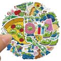 50pcs Disney Green Monster Alien Stickers Funny Cartoon Graffiti Decals For Kids Laptop Luggage Scrapbook Bottle Sticker. 