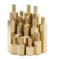 5-50pcs Hex Male to Female M2 M2.5 M3 M4 M5 M6 brass standoff spacer Hexagonal Stud Spacer Hollow lars-10mm. 