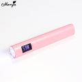 Monja Portable Mini Nail Dryer Lamp White Nail Art UV LED Flashlight with LED Screen Display Quick Dry Nail Light Nail Art Tools. 