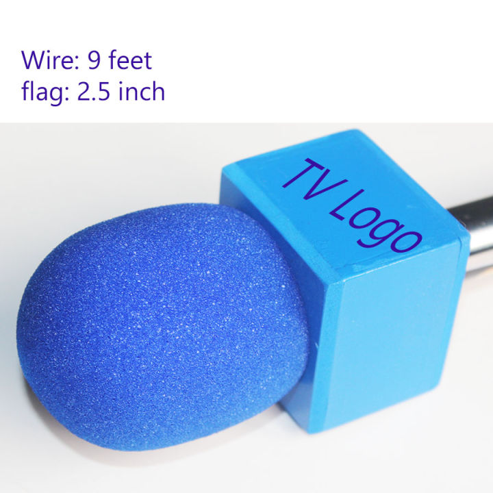 Journalist%20Microphone%20for%20Mobile%20with%20blue%20foam%20and%20%20square%20flag%20-%20Image%202