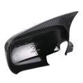 Car Carbon Fiber Ox Horn Rearview Side Glass Mirror Cover Trim Frame Side Mirror Caps for 2004 2005. 