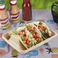 50Pcs Taco Plates Reusable 3 Compartments Taco Serving Plates Stackable Taco Tray Holder No Mess Taco Plates Keeps Your Tacos.