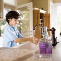 Glass+Stainless Steel Pump Head Glass Bottle Refillable Soap Dispenser Hand Sanitizer Bottle for Bathroom Kitchen Office Public. 