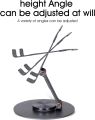 Foldable rotating metal mobile phone stand - Black.