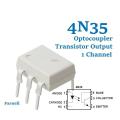 2Pcs Optocoupler 4N35 4N-35 Optocoupler IC DC Input Transistor Output Optical Coupler Photo Transistor Through Hole 6 Pin DIP. 