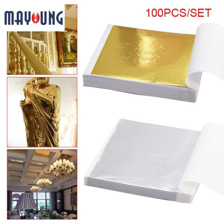 Mayoung%20100%20Pcs%20Gold%20Leaf%20Sheets%20Foil%20Paper%20for%20Arts%20Slime%20DIY%20Gilding%20Nails%20Art%20Craft%20-%20Image%205