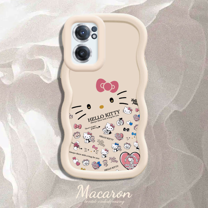 BILI for OnePlus Nord CE 2 5G Back Cover Cute Kitty Pattern Design Wavy Soft Silicone Mobile Phone Covers