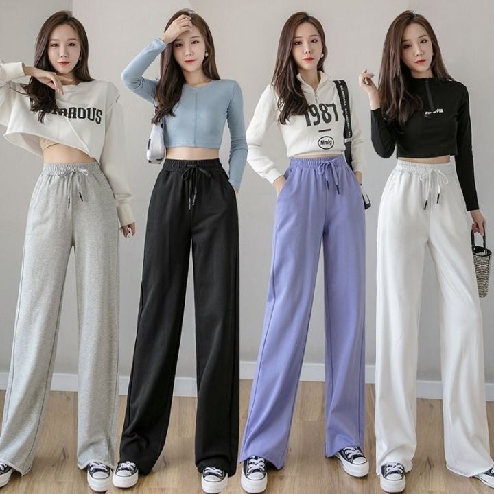 IELGY%20wide%20leg%20pants%20women's%20loose%20high%20waist%20straight%20mopping%20sports%20casual%20pants%20-%20Image%204