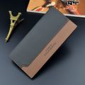 Men's Wallet Men's PU Soft Leather Wallet Men's Long Fashionable Splice Color Contrast Multi slot Card Bag Ultra thin Money Bag.