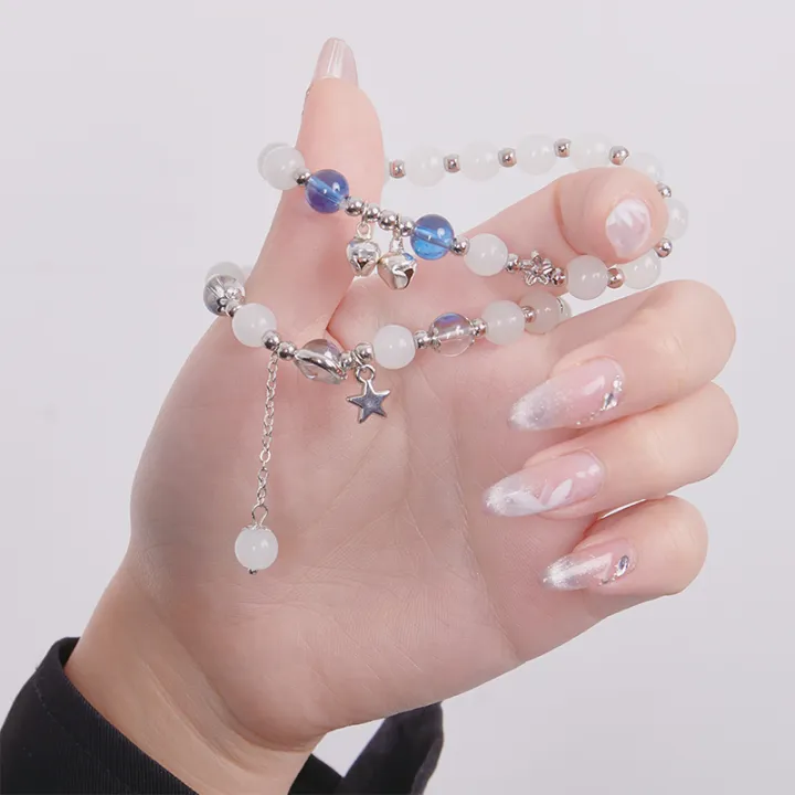 Imitation%20Opal%20Crystal%20Beaded%20Bracelet%20Fashion%20Light%20Luxury%20Elastic%20Bangle%20Simple%20Wrist%20Chain%20For%20Girl%20Women%20Jewelry%20Accessories%20Cuilei%20-%20Image%203