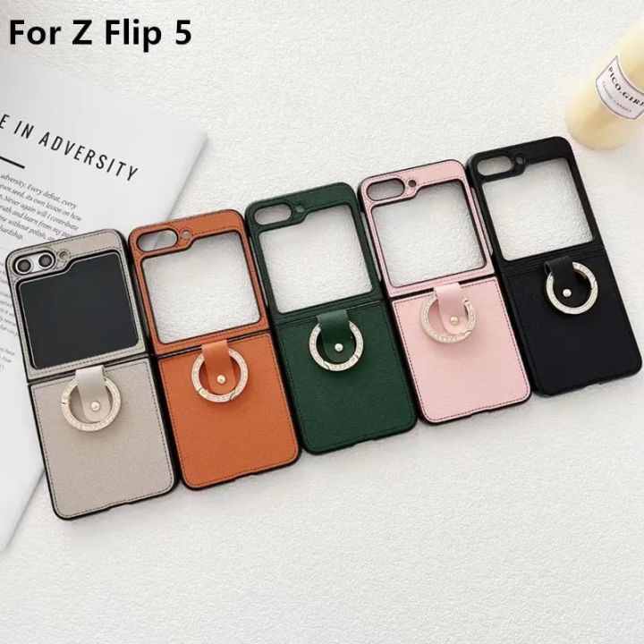 For%20Samsung%20Z%20Flip%201%202%203%20Case%20With%20Ring%20Buckle%20Retro%20PU%20Leather%20Shockproof%20Phone%20Case%20For%20Samsung%20Galaxy%20Z%20Flip%204%205%20-%20Image%206