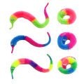 Magic Worm Prop Fuzzy Wiggly Worm Twisty Toy Caterpillar On a String Cat Wand Trick Toy Carnival Party Favor Gift For Kids. 