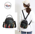 New Trendy Fashion Printing Mini Backpack for Women Nylon Rucksack Multilayer Crossbody & Shoulder School Bags For Girls Stylish Cute Look Women MY SHOPEE BD.