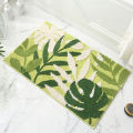 Green Leaves Bath Mats Non-slip Absorbent Machine Washable Floor Mat Bedroom Carpet Rugs 50x80cm. 