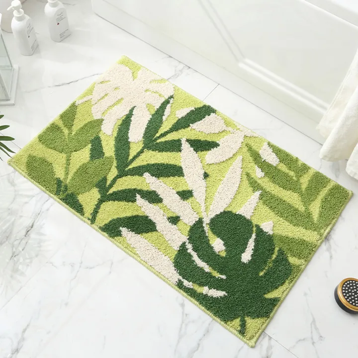 Green%20Leaves%20Bath%20Mats%20Non-slip%20Absorbent%20Machine%20Washable%20Floor%20Mat%20Bedroom%20Carpet%20Rugs%2050x80cm%20-%20Image%208