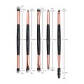 Maange 5Pcs Makeup Brush Set Portable Powder Brush Eyeshadow Brush Double-Ended Eye Makeup Brush Set Eye Shadow Brush Makeup Tools Black Color. 