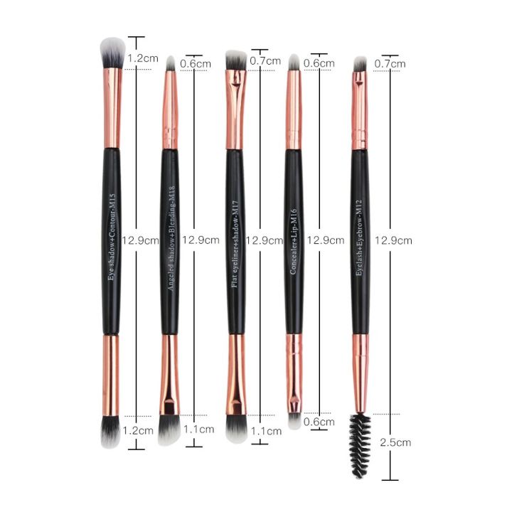 Maange%205Pcs%20Makeup%20Brush%20Set%20Portable%20Powder%20Brush%20Eyeshadow%20Brush%20Double-Ended%20Eye%20Makeup%20Brush%20Set%20Eye%20Shadow%20Brush%20Makeup%20Tools%20Black%20Color%20-%20Image%203