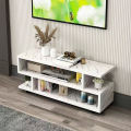UP to 55 inch Modern TV Cabinet Simple Open Double-Layer Storage TV Rack, Floor-Standing TV Cabinet for Bedroom & Living Room 16/40. 